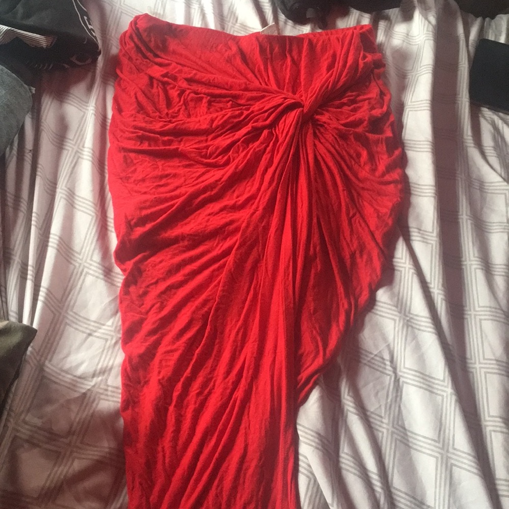 Red skirt
